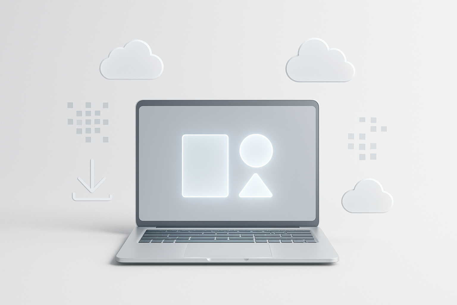 make a minimalistic photo that represents digital products